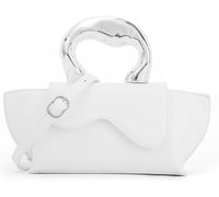 Women Unique Silver Crossbody Bags Evening Bag Tote Handbag Satchel Bag Small Cute Shoulder Bags Hobo Purse(White)