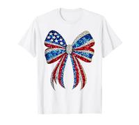 Women USA Shirt Patriotic American Flag Women Kids July 4th T-Shirt