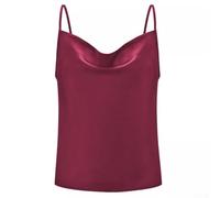 Women V-Neck Satin Camisole Top Soft Silky Vest | Soft , v-neck design, double straps, removable pads, daily wear essential