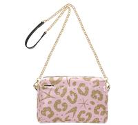 Women Vegan Leather Shoulder Bags Zipper Shoulder Bag Vintage Glamour Leopard Print Shoulder Bags - Retro 50s