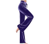 Women Velour Joggers Sweatpants Jogging Pants Velvet Trousers Soft Casual Drawstring Tracksuit Bottoms Stretchy Yoga Trousers Elasticated Waist Straight Leg Work Trouser for Women UK Yoga Leisure