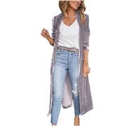 Women Velvet Blazer Jacket Dressy Open Front Velour Long Cardigan Casual Duster Long Sleeve Kimono Coat Sweater UK Ladies Elegant Blazer Gray