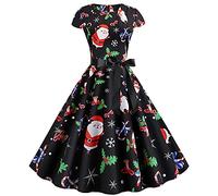 Women Vintage 50s 1950s Dress A-line Rockabilly Swing Evening Party Cocktail Dresses Short Vintage Homecoming Dresses Flowy Ruffle Mini Dress