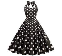 Women Vintage Rockabilly Dresses Audrey Hepburn 1950s Fancy Dress Cocktail Party Dinner Dress Floral V Neck Sleeveless Retro Dresses A Line Swing Flowy Tea Dress 50s 60s Dance Gown