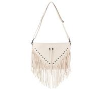 Women Vintage Tassel Crossbody Bag Vegan PU Leather Satchel Handbags Purse Messenger Fringe Shoulder Bag
