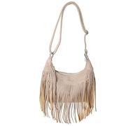 Women Vintage Tassel Crossbody Bag Vegan Suede Leather Satchel Handbags Purse Messenger Fringe Shoulder Bag
