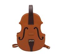 Women Violin Shape Backpack PU Leather School Fashion Daypack Rucksack Handbag for Teenager Girls
