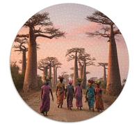 Women Walk Along The Path through The Baobab Grove Jigsaw Puzzles Challenge Toy Educational Games Home Decoration for Adults& Teenager Age 14 Years Up 1000pcs (67.5x67.5cm)