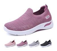 Women Walking Orthopedic Shoes Slip-On Walking Shoes, Casual Mesh Comfortable Working Nurse Shoes,Summer Breathable Lightweight Sneakers Memory Foam（A3883） Purple