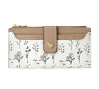 Women Wallet - Leather Thin Floral Vegan Purse, Zipper Money Pocket Organizers, Slim Profile Construction, Lightweight Carrying Capacity, Female Commuting Accessory, Ideal for Work