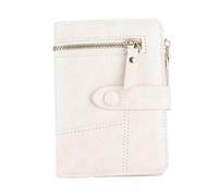 Women Wallet PU Leather Short Small Size Multiple Slots Card Holder Coin Purse for Daily Life Fashion Gift (White)