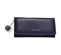 Women Wallet Purse Handbag Long Wallet Large Capacity Wallet Solid Color Fashionable New Pattern Card Bag Wallet Phone Cases (Blue, One Size)