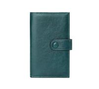 Women Wallets Rfids Blocking Leather Trifold Clutches Wallet Credit Card Holder Ladies Travel Wallet Purse with Pen Hold, Blue, As the pic show