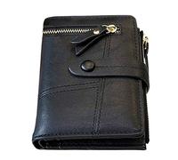 Women Wallets Short Holder Purses Fold Small Female Card Purse Wallet Note 10+ Case Wallet Men (Black, One Size)