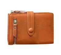 Women Wallets Short Holder Purses Fold Small Female Card Purse Wallet Note 10+ Case Wallet Men (Brown, One Size)