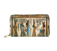 Women Wallets Women In Ancient Egypt Print Pu Leather Zipper Long Purse Large Capacity Cellphone Credit Card Money Holder Clutch Wallet