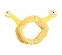 Women Wash Face Plush Headband Funny Cartoon Snail Eyes Elastic Hair Band Candy Color Makeup Turban Bandana