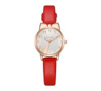 Women Watch Clearance,Women Cute Small Watch Easy Read Everyday Watch Fashionable Small Dial Female Watch PU Leather Analog Quartz Wrist Watch Birthday Gifts for Women,Red,A5K95A