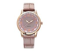 Women Watch Ladies Leather Quartz Wristwatch Female Fashionable and Watch Talking Wrist Watch (Purple, One Size)