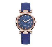 Women Watch Ladies Watch Women's Middle School Student Belt Stone (Blue, One Size)