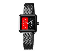 Women Watches Spider Watch 24mm Wine Red and Black Dial Sapphire Glass PVD Black Meshband Watch for Women Gothic Two Tone Spider Design, Japanese Quartz Movement, Red