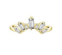 Women Wedding Band White Gold Ring 9K Au375 Size P 1/2 Princess 8X8mm Rose Quartz Stackable for Ladies Popular