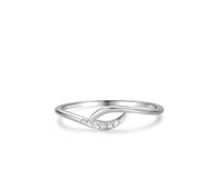 Women Wedding Rings with Diamond Solid 9K Real Gold Anniversary Ring Bands Delicate Real Diamond White Gold Engagement Band for Her Size U 1/2