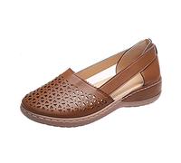 Women Wedge Shoes Summer Hollow Closed Toe Ladies Sandals Anti Slip Comfy Breathable Slippers with Thick Sole Summer Indoor Outdoor Holiday