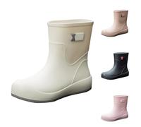 Women Wellies Boots Waterproof Short Wellington Boots Non Slip Garden Shoes | Easy to Clean, Soft Anti-Slip Rainy Walking Shoes, Wide Fit Rain Boot, Outdoor Gardening Fishing Hiking Footwear