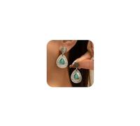 Women Western Turquoise Gold Boho Vintage Textured Natural Stone Cowgirl Stud Earrings Bohemian Country Western Jewelry