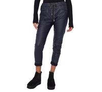 Women Wetlook Magic Trouser Pants, Ladies Faux Leather Soft Stretch Comfy Italian Bottoms with Pockets for Gym Training Workout Plus Size 8-22