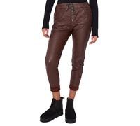 Women Wetlook Magic Trouser Pants, Ladies Faux Leather Soft Stretch Comfy Italian Bottoms with Pockets for Gym Training Workout Plus Size 8-22