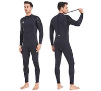 Women Wetsuit Men Neoprene Wet Suit 3mm Thermal UV Protection Scuba Gear Back Zip Ultra Stretch Black Swimsuit Long Sleeve Full Body Diving Suits for Snorkeling Swimming Outdoor Water Sports