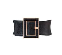 Women Wide Belt Stretch Elastic Band Wrap Cinch Retro High Waist Metal Buckle Decorative Belt for Dress