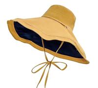 Women Wide Brim Floppy Sun Hat with Chin Strap Ladies Reversible UV Protection Sun Visor Cap Foldable Summer Beach hat Breathable Bucket Hats Outdoor Fishing Hats for Travel Camping Hiking