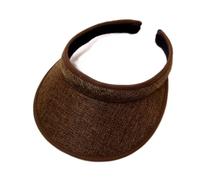 Women Wide Brim Sport Visor Cap Men Sun Visors Sunhats Adjustable Wide Brim Vari Colori Personalizedvisor Baseball Hat for Cycling Fishing Tennis Volleyball Jogging (Coffee, One Size)