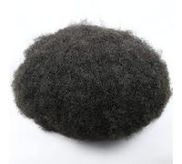 Women Wig 6mm Afro Toupee for Black Men Human Hair Wigs Full Skin 8x10inch Mens Curly Wig Halloween Cosplay Costume Full Wig Wigs for women(Color:1B#,Size:130%)