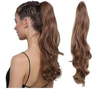 Women Wig Clip Long Curly Hair Big Women's High Ponytail Hair Wigs (A1-K, One Size)