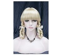 Women Wig Golden Wig Hand-woven Braid Wig with Neat Bangs for Women's Wigs for Daily Party Cosplay Wigs for women
