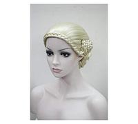 Women Wig Hand-woven Wig Noble Temperament Ladies Braid Wigs Suitable for Stage Performances and Daily Parties Wigs for women(Color:Gold)