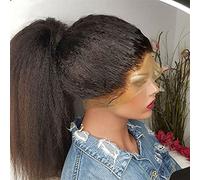 Women Wig Long Fluffy Synthetic Hair Wigs Middle Part Lace Frontal Wigs Heavy Density for Women 22-26 Inches Fiber Wig Wigs for women(Size:24inches)