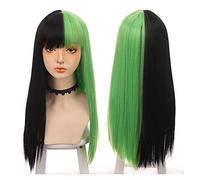 Women Wig Long Straight Hair Women Natural and Neat Synthetic Bangs Party Daily Wear Wig grey wigs for women (Color : 03)