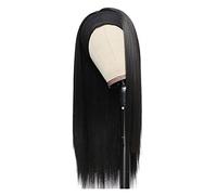Women Wig Long Straight Headband Wigs Heat Resistant Synthetic Hair Wig Machine Made Wig For Black Women grey wigs for women (Size : 28inches)