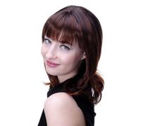 Women Wig Natural Brunette Brown Mix Shoulder Length Short 35 3018-2T130 New