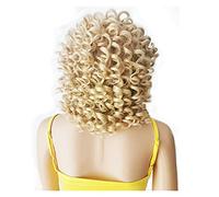 Women Wig Synthetic Blonde Wig with Bangs Cheap Loose Spring Curl Hair Short Afro Kinky Curly Wigs for Women 12 Inch Wigs for women