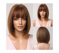 Women Wig Synthetic Pink Cosplay Wigs Short Bob Pink Wig with Bangs for Women Natural Straight Lolita Party Hair Wig Heat Resistant grey wigs for women(Color:LC2071-2)