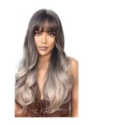 Women Wig Synthetic Wigs for Women Heat Resistant Fiber Long Natural Wavy Platinum Blonde Wigs with BangsParty Lolita grey wigs for women (Color : LC04