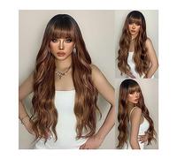 Women Wig Synthetic Wigs for Women Heat Resistant Fiber Long Natural Wavy Platinum Blonde Wigs with BangsParty Lolita grey wigs for women (Color : LC04