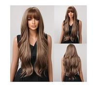 Women Wig Synthetic Wigs for Women Heat Resistant Fiber Long Natural Wavy Platinum Blonde Wigs with BangsParty Lolita grey wigs for women (Color : LC04