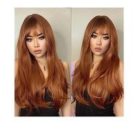 Women Wig Synthetic Wigs for Women Heat Resistant Fiber Long Natural Wavy Platinum Blonde Wigs with BangsParty Lolita grey wigs for women (Color : LC04